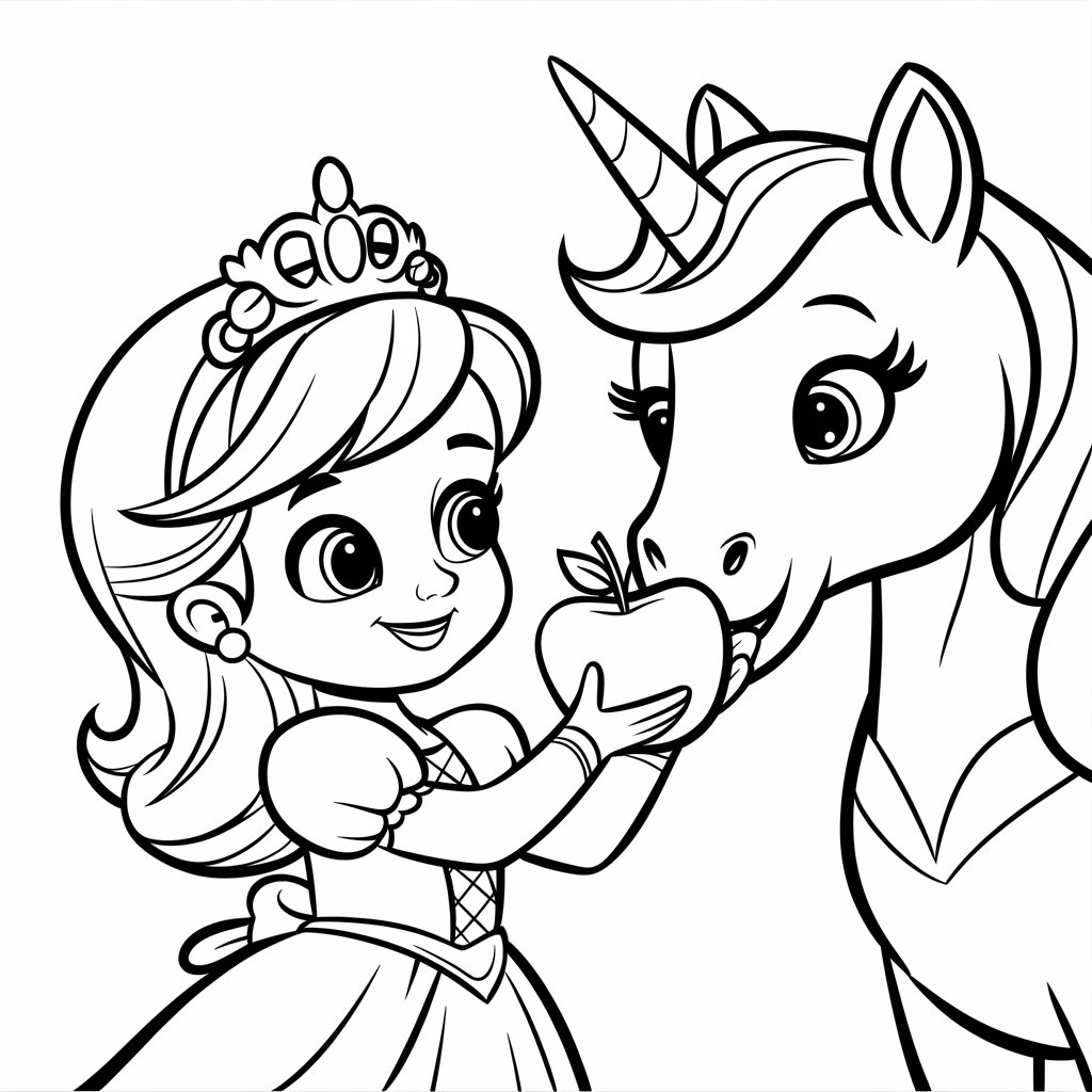 free coloring page unicorn