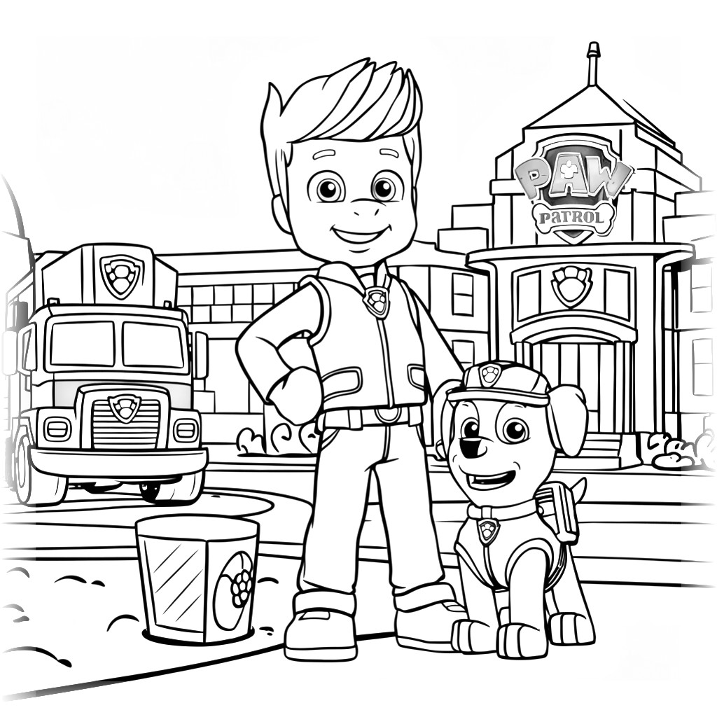 paw patrol coloring page