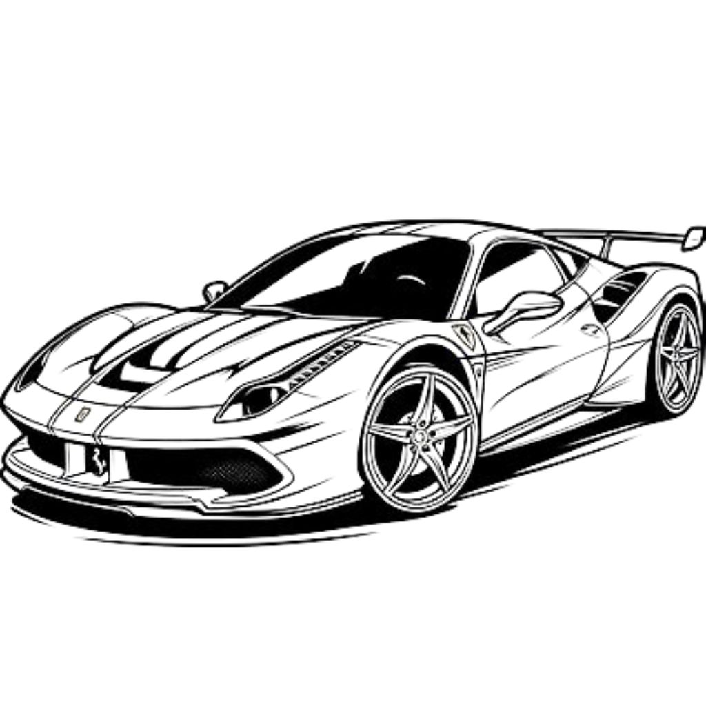 ferrari coloring page for children child
