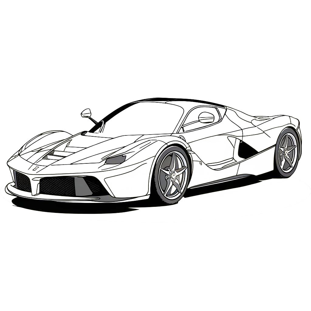 ferrari laferrari coloring pages