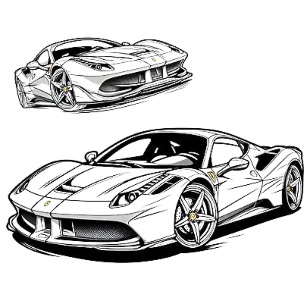 coloring pages ferrari