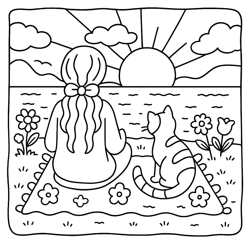 girl coloring book pages