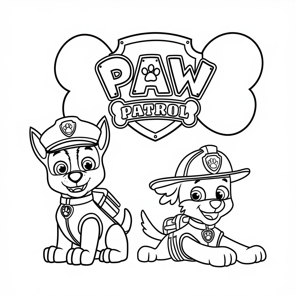 coloring pages paw patrol
