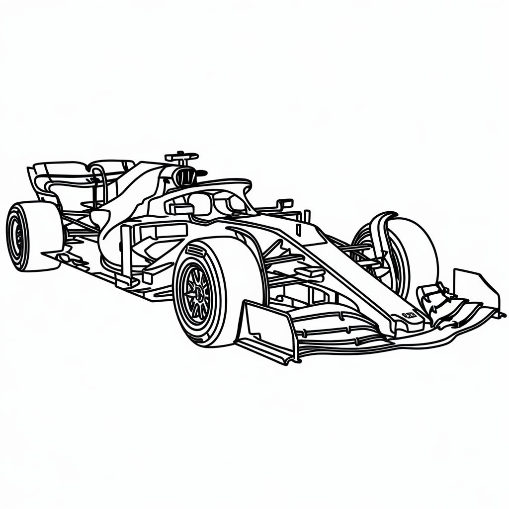 race car coloring page