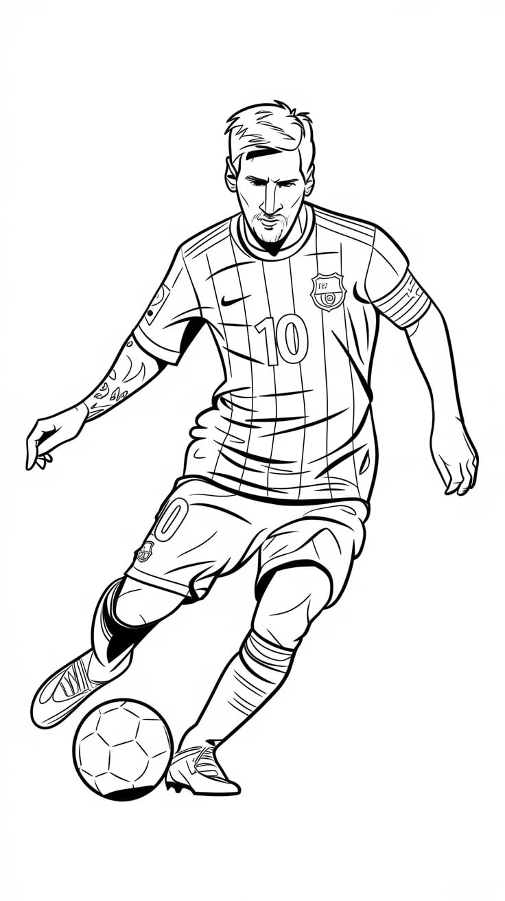 messi jersey coloring pages