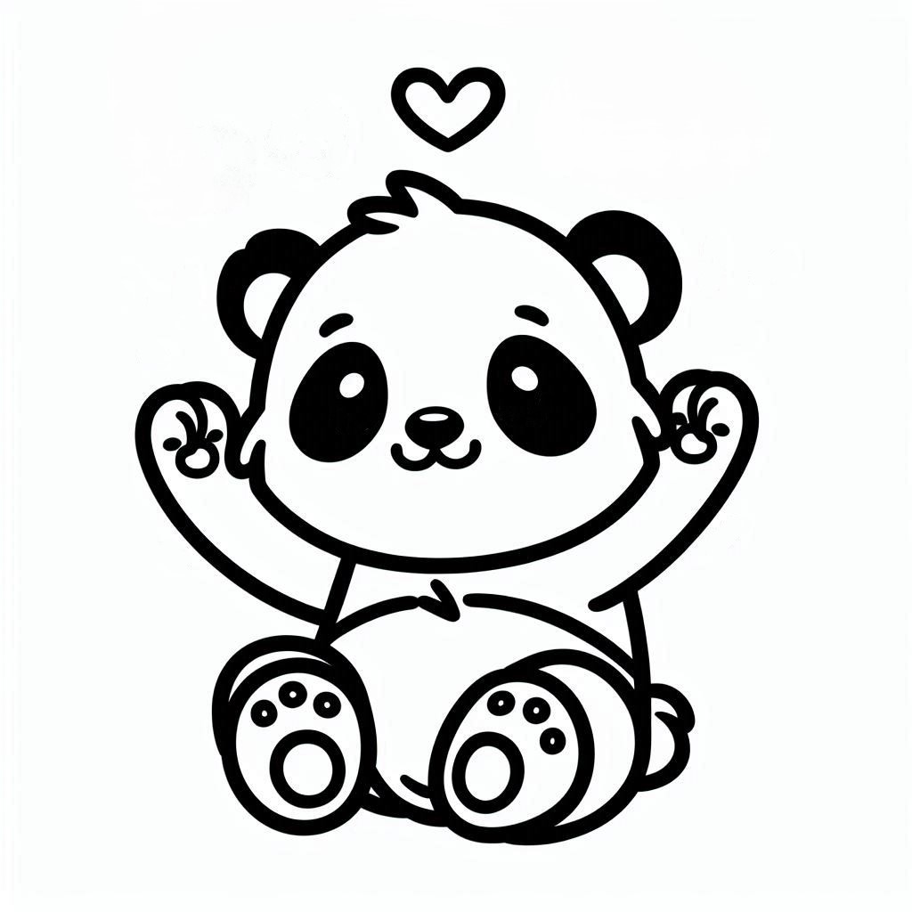 cute coloring pages of pandas