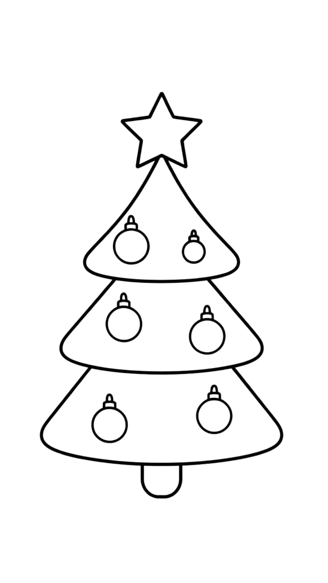 christmas tree coloring pages free
