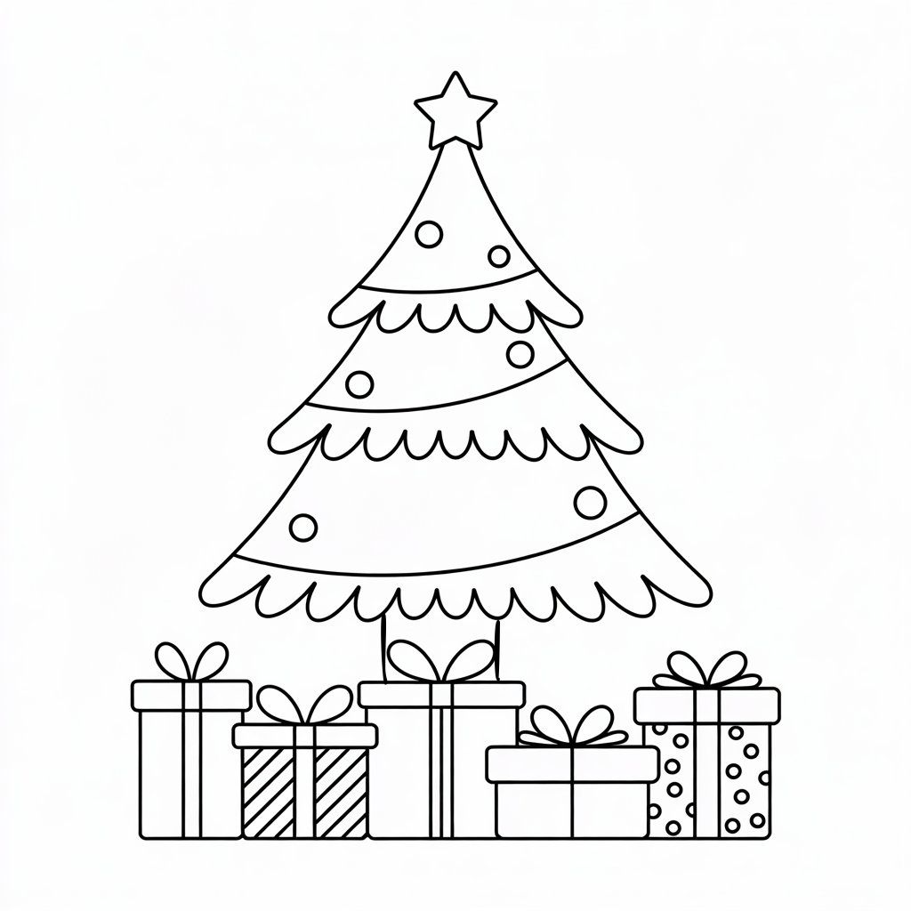 free coloring pages of christmas trees