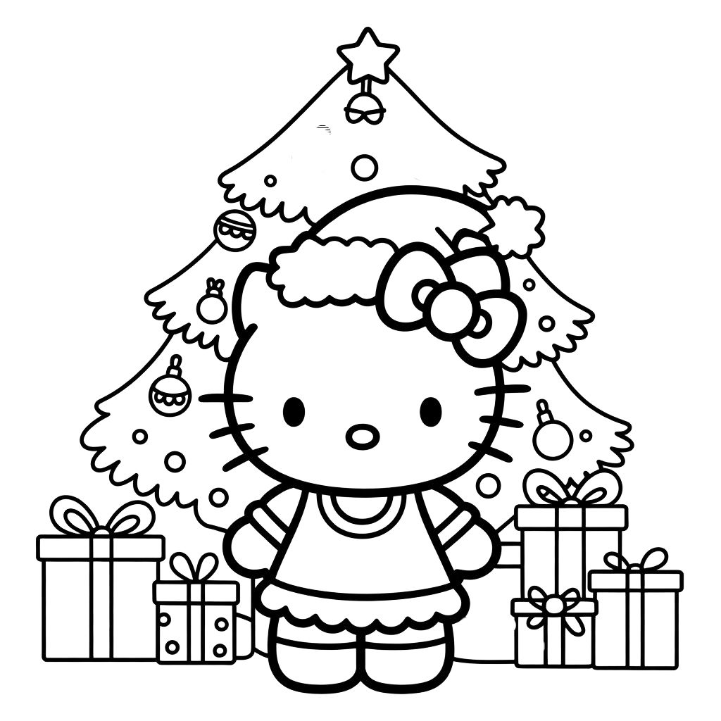 christmas trees coloring pages