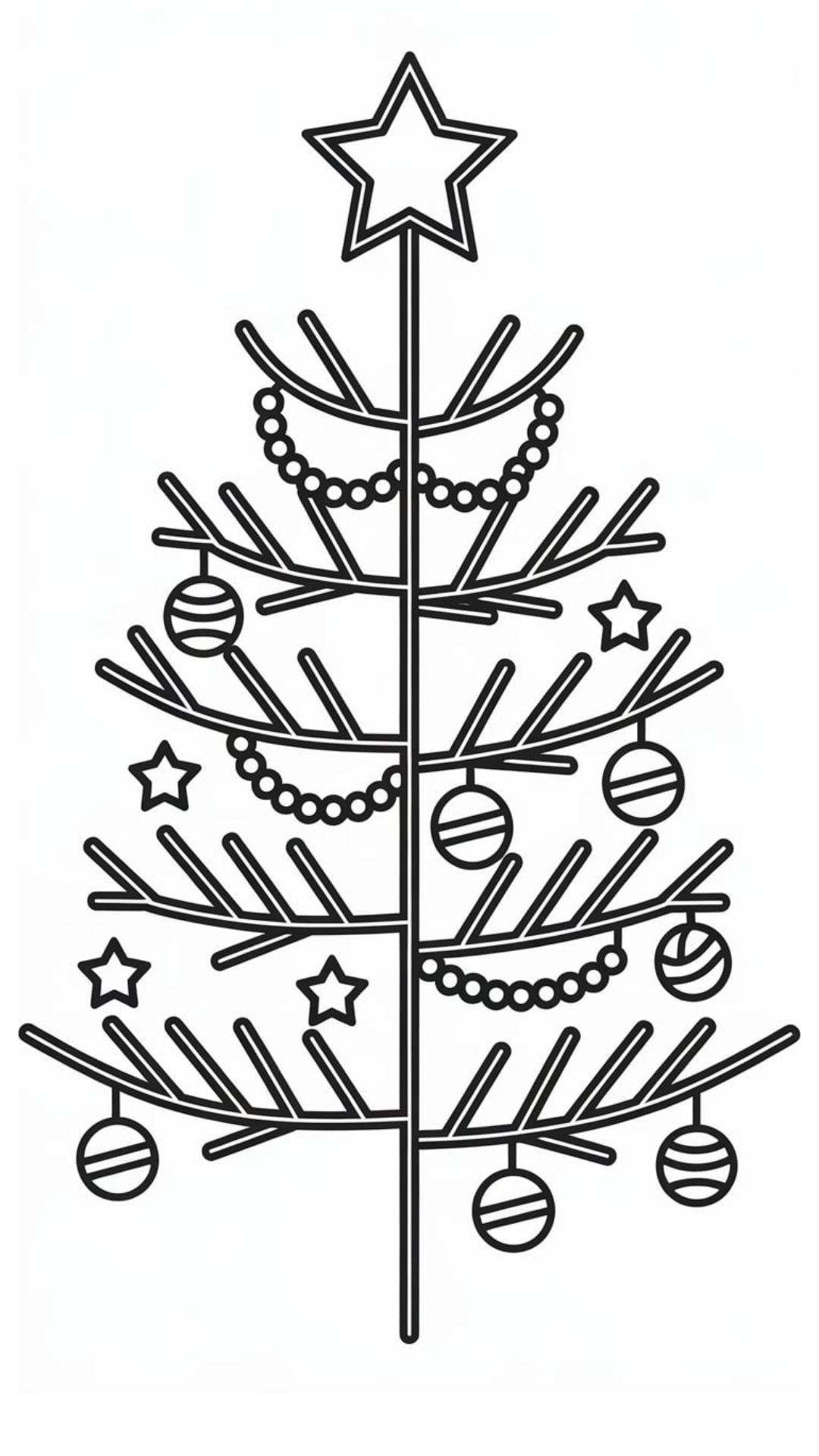 christmas tree coloring page