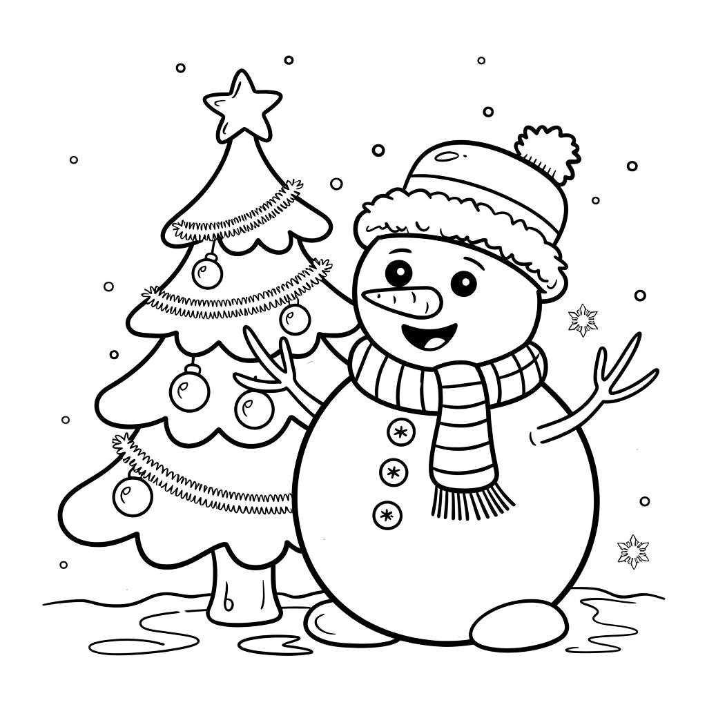 coloring pages christmas tree