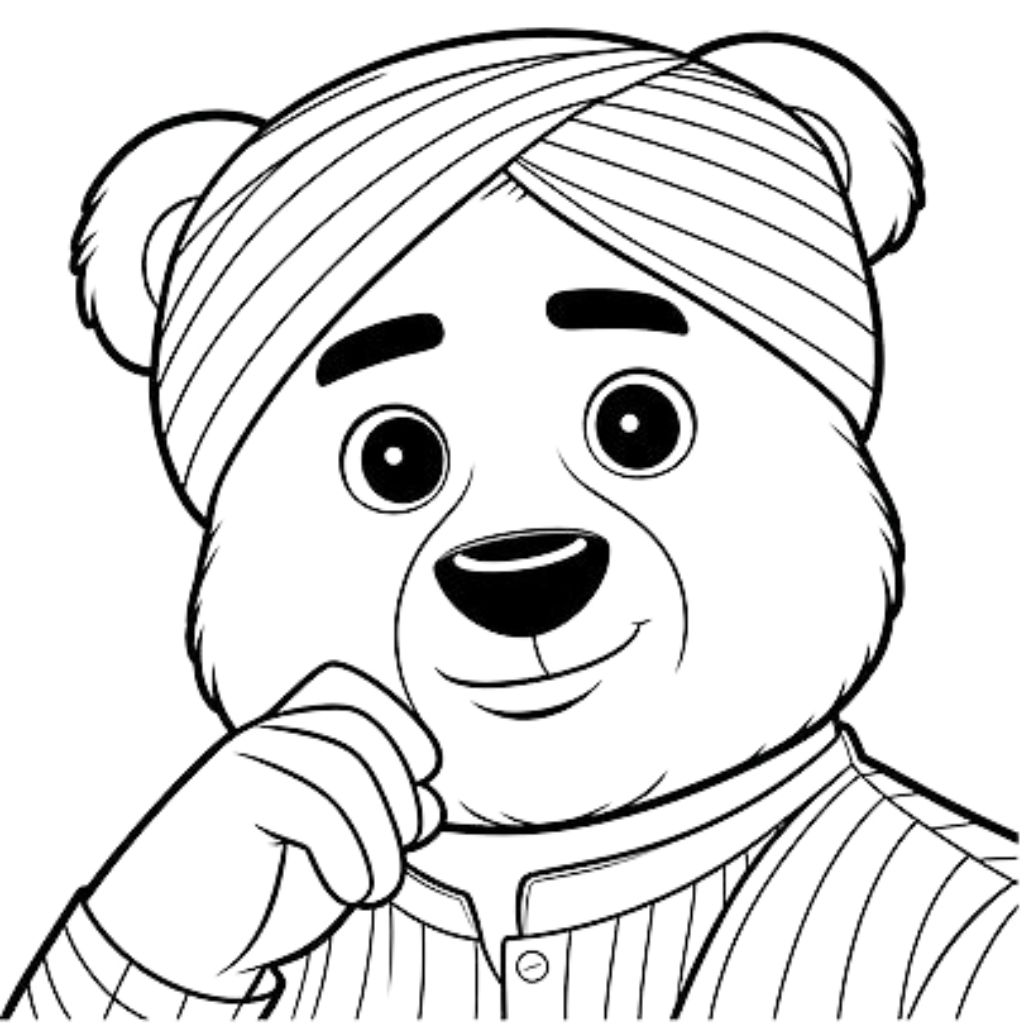 teddy bear coloring page