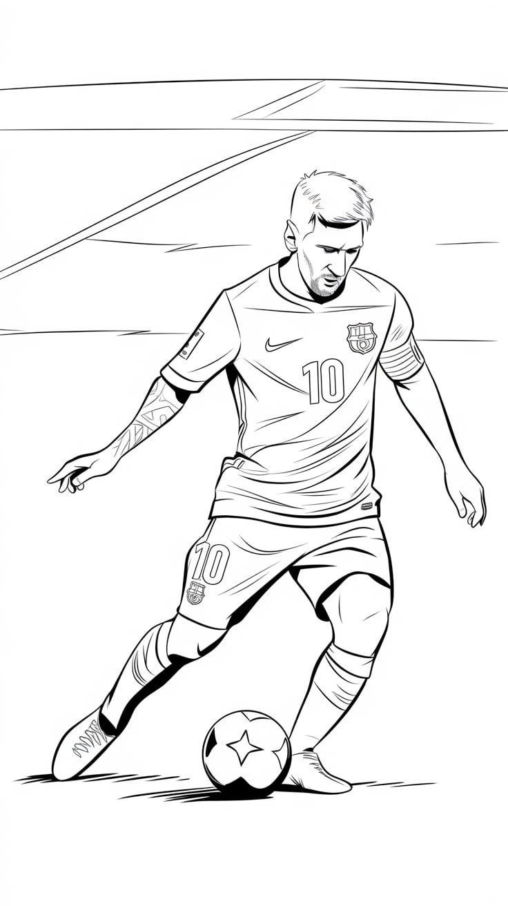 messi coloring pages pdf