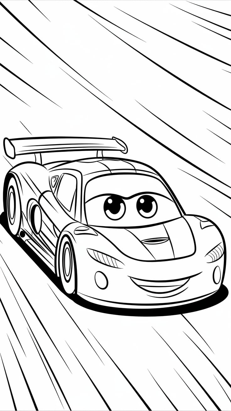 race car coloring book pages