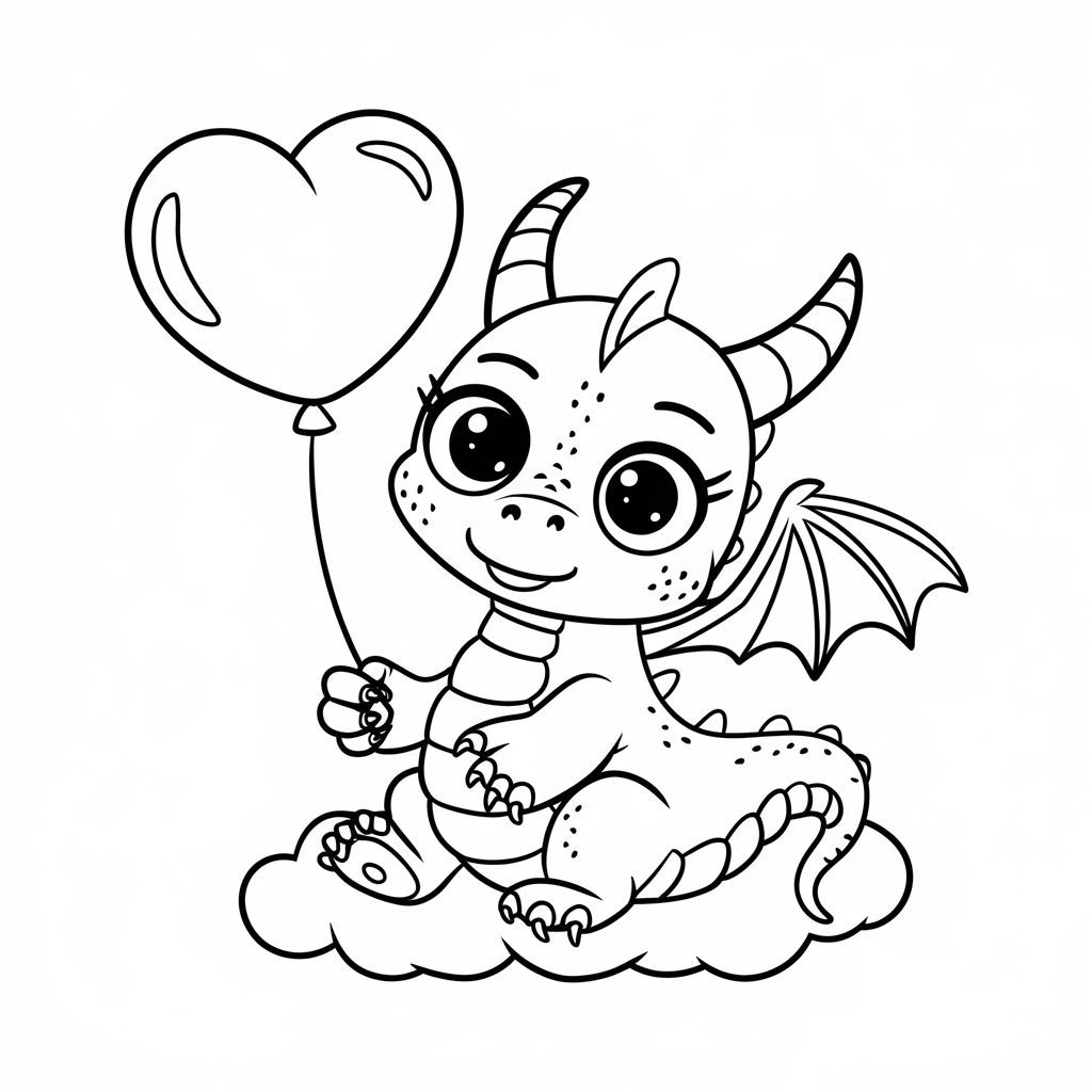 coloring page dragon