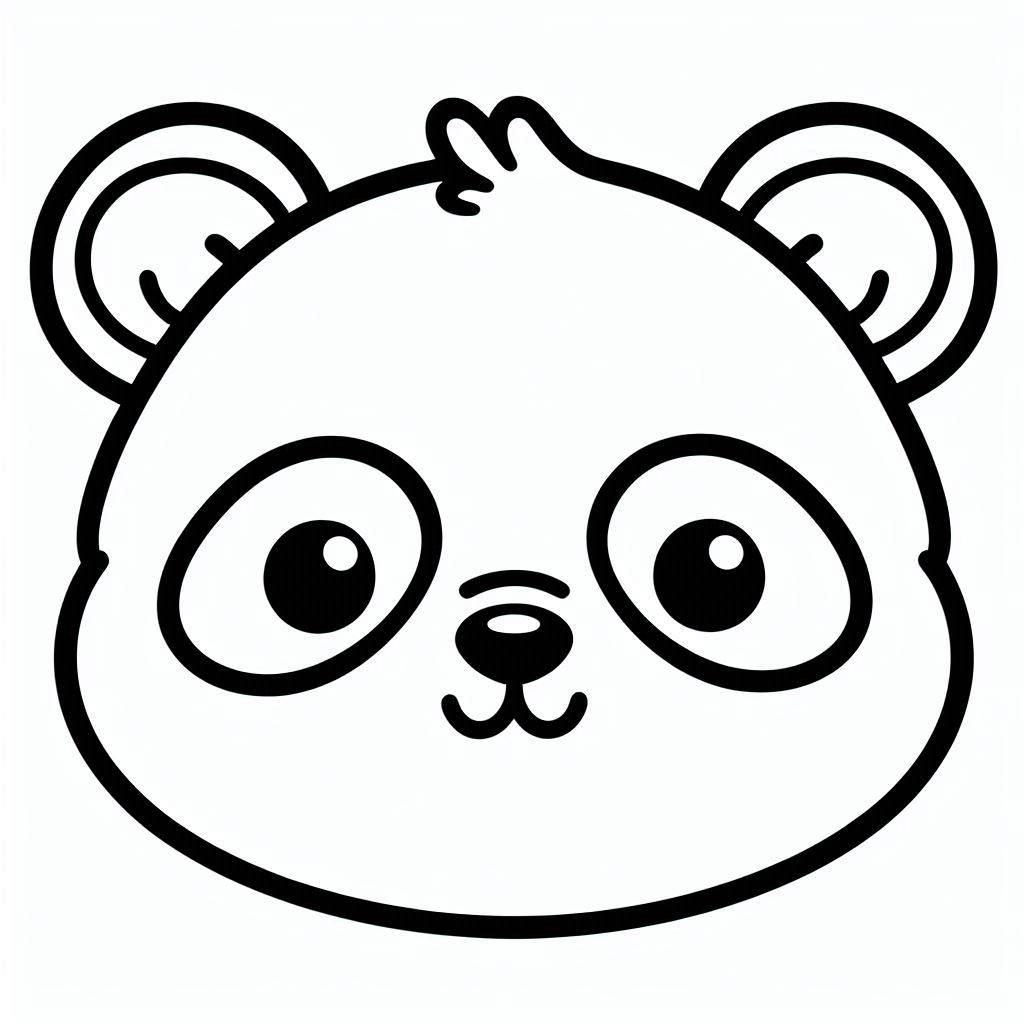 coloring page panda bear printable
