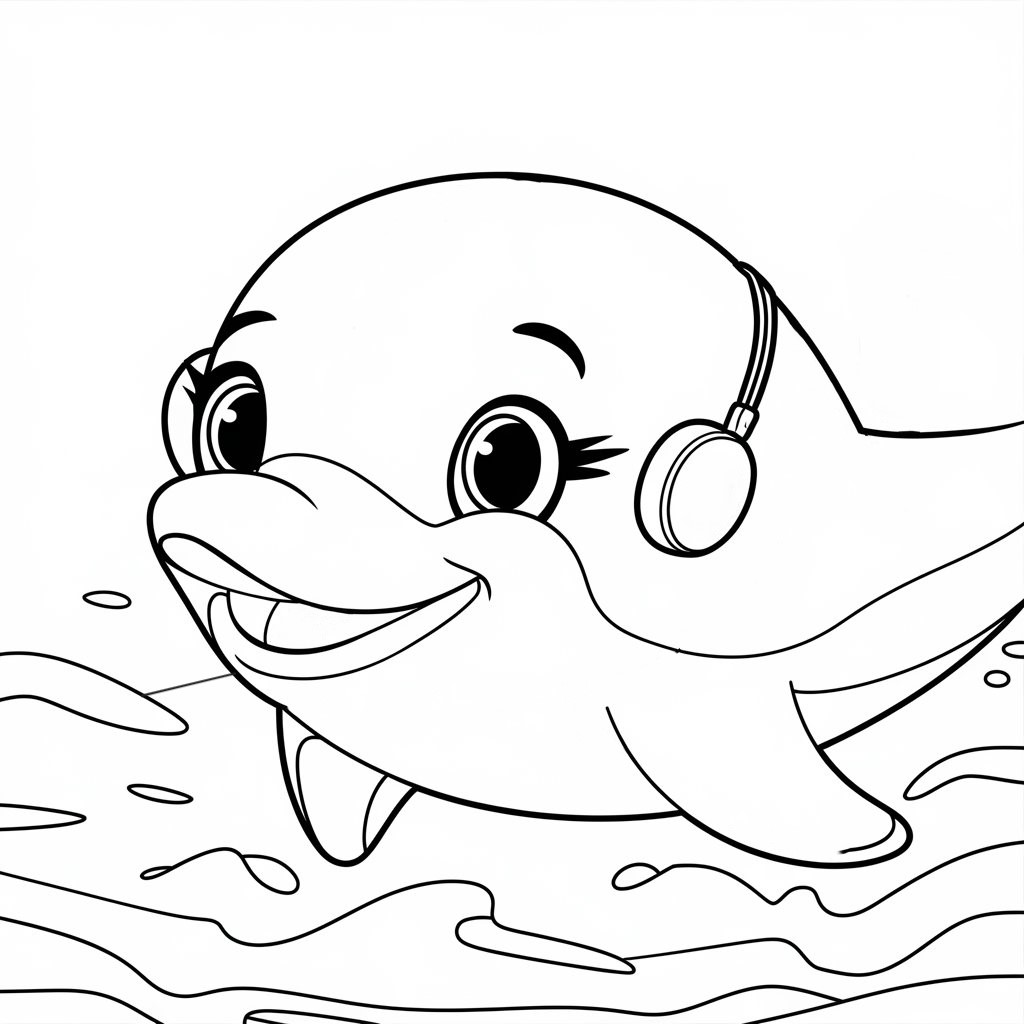 cute dolphin coloring pages