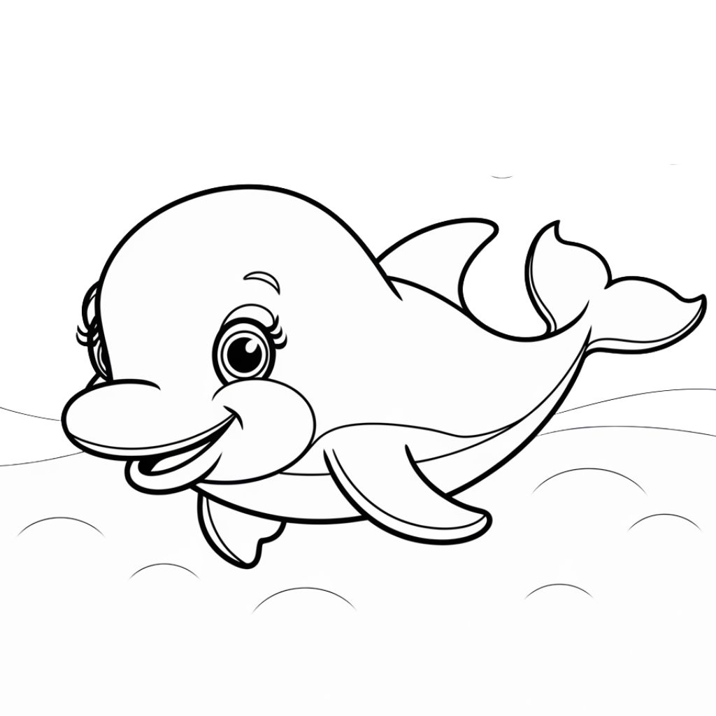 dolphin coloring book pages