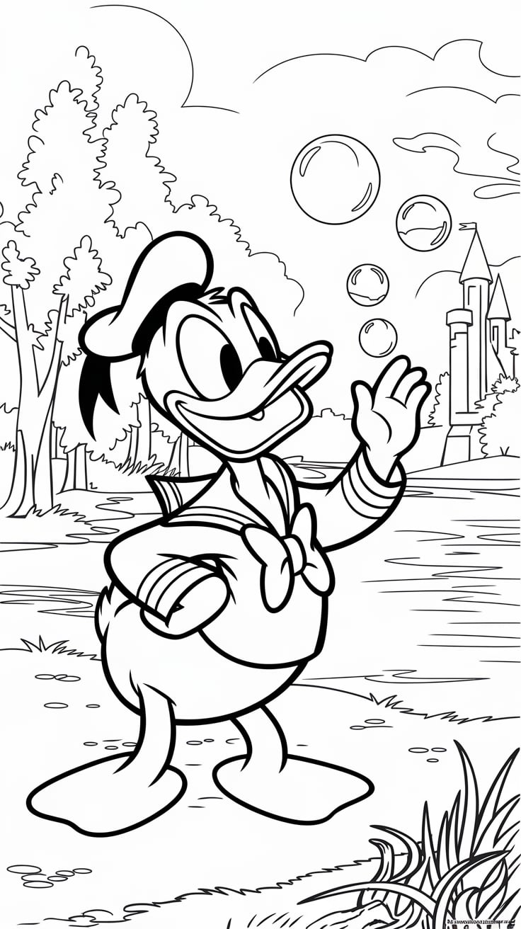 donald duck coloring pages to print for free