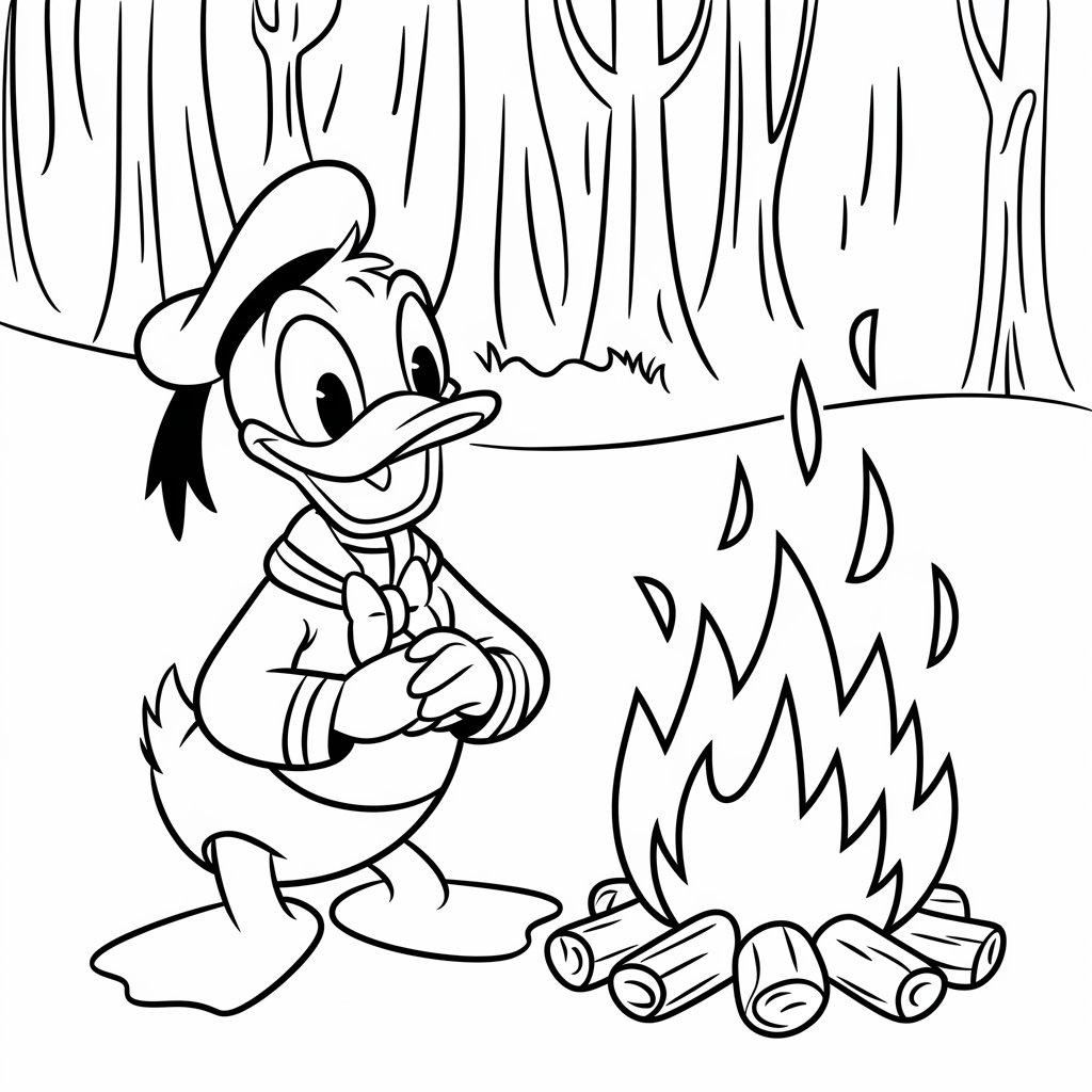 donald duck coloring pages pdf
