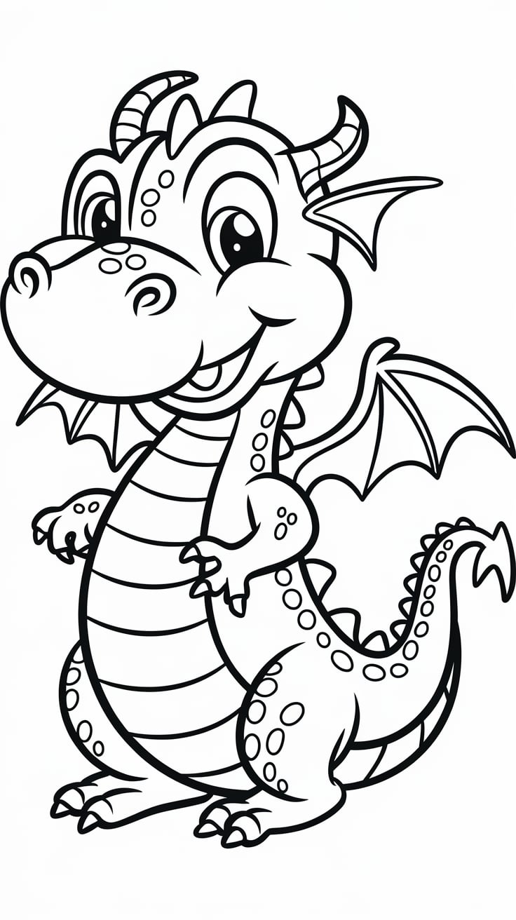 cute dragon coloring pages