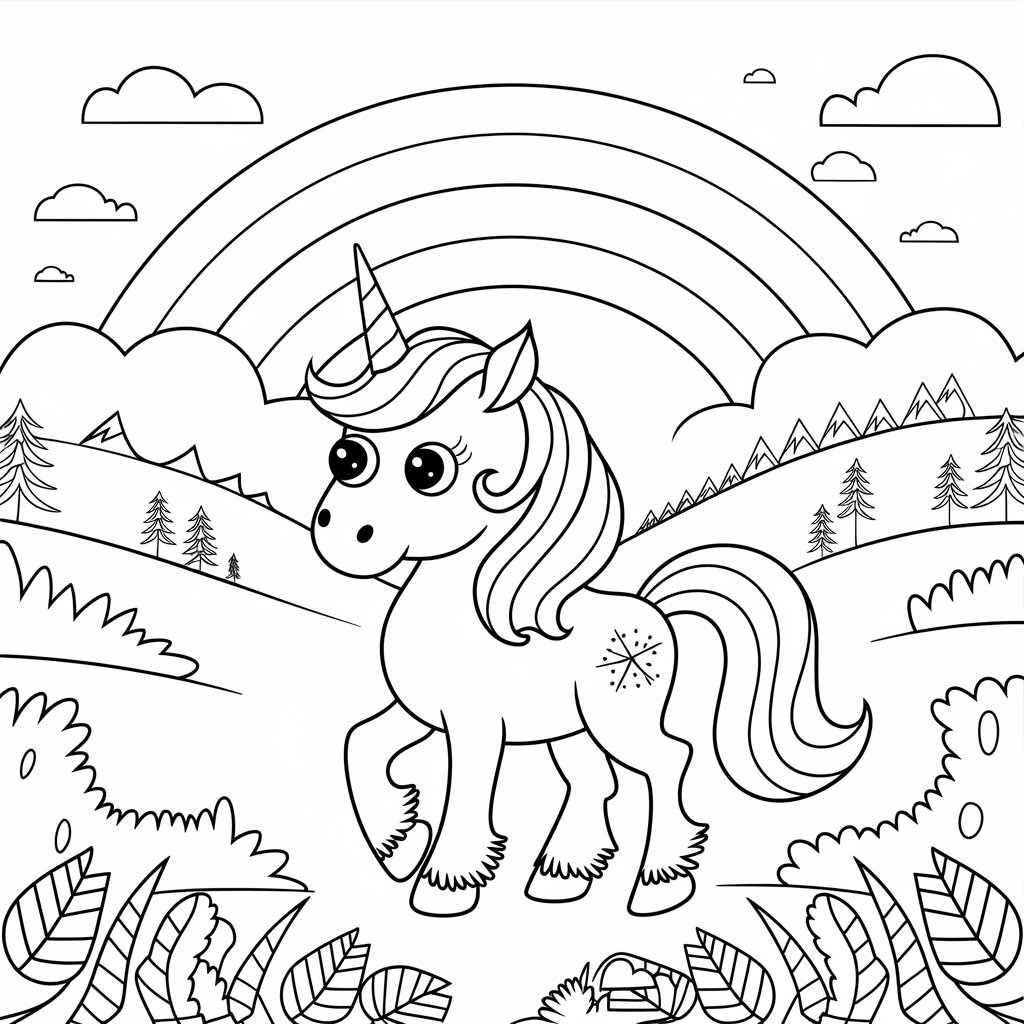 printable unicorn coloring pages
