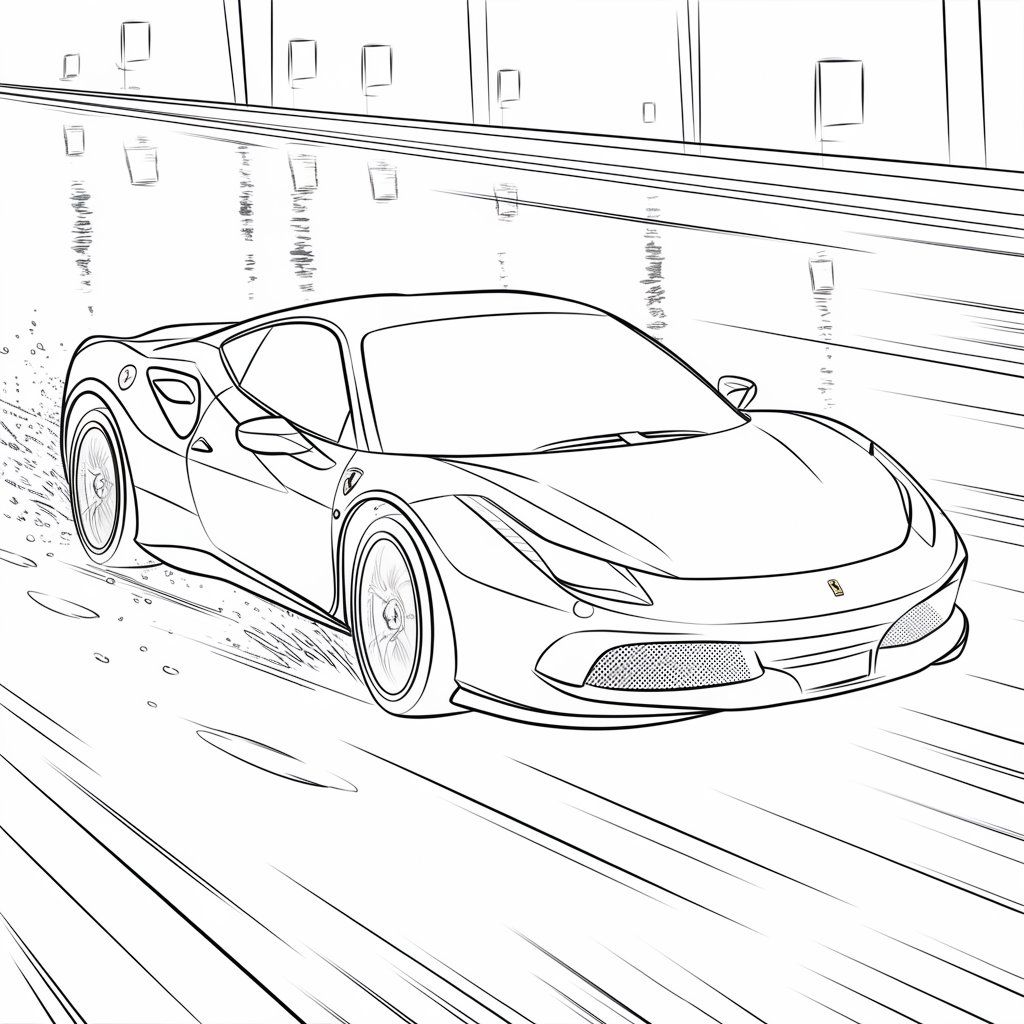 ferrari coloring pages