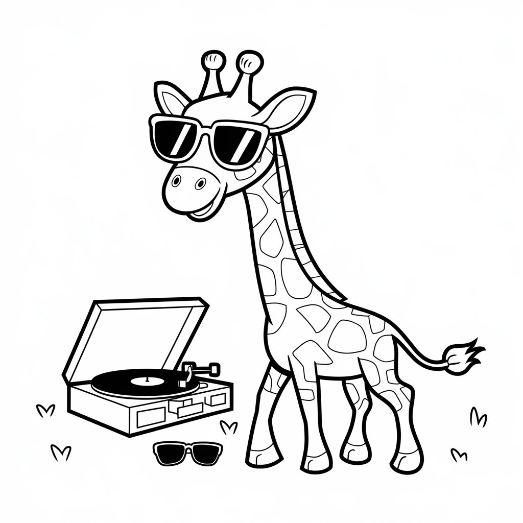 free coloring pages giraffe