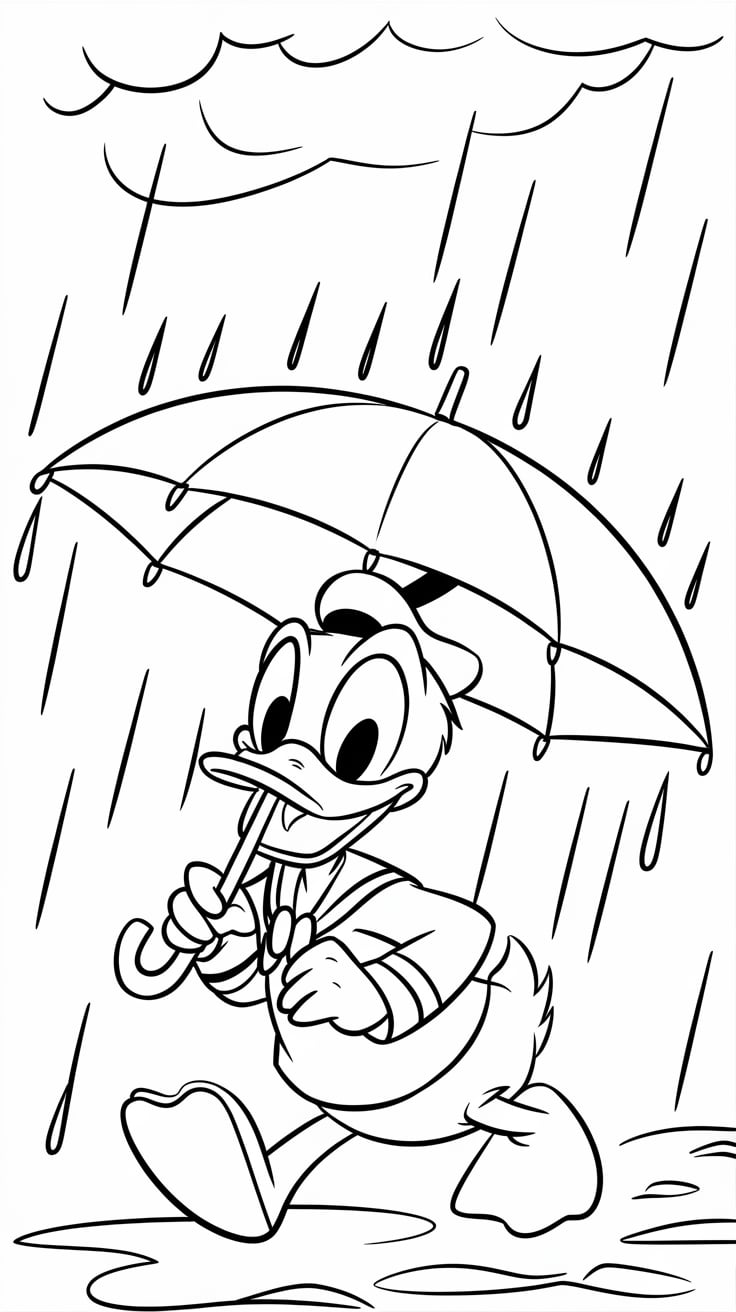 mickey mouse donald duck coloring pages