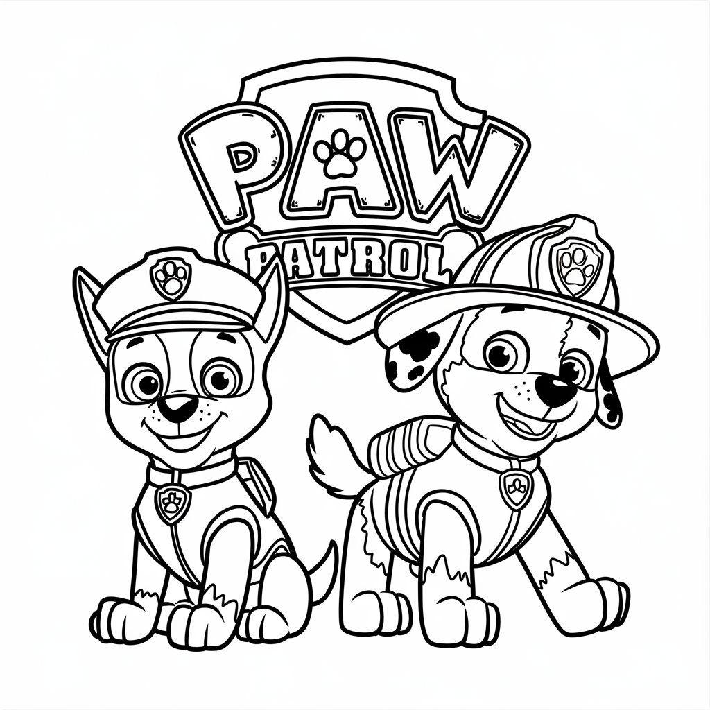 chase paw patrol coloring pages