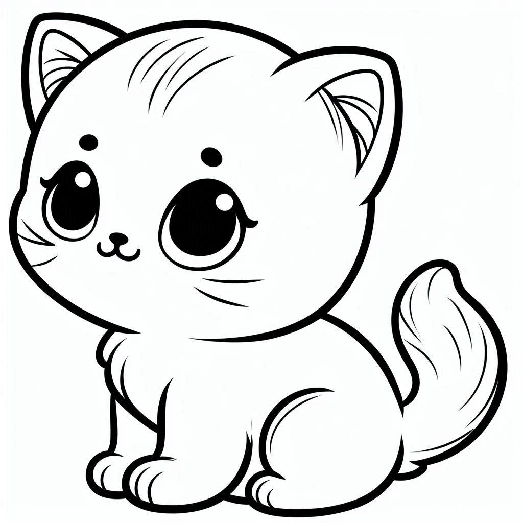 kitten printable coloring pages