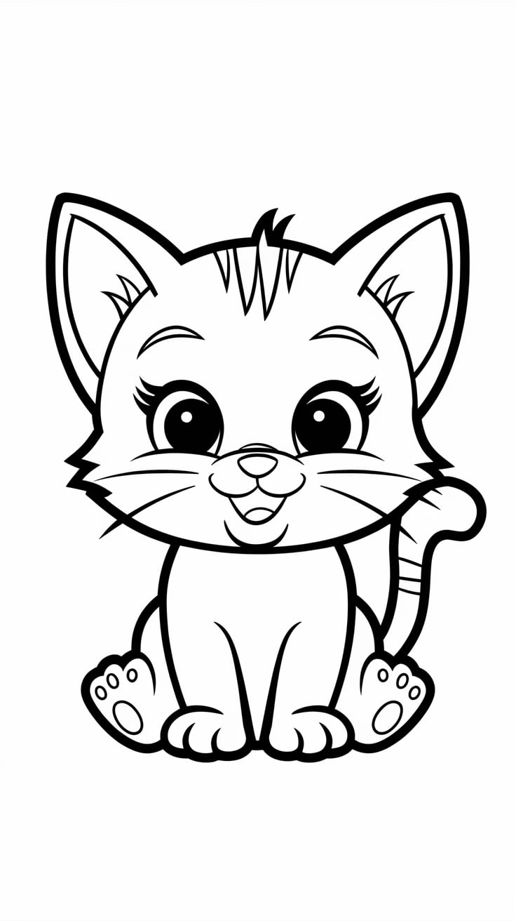 puppy and kitten coloring pages