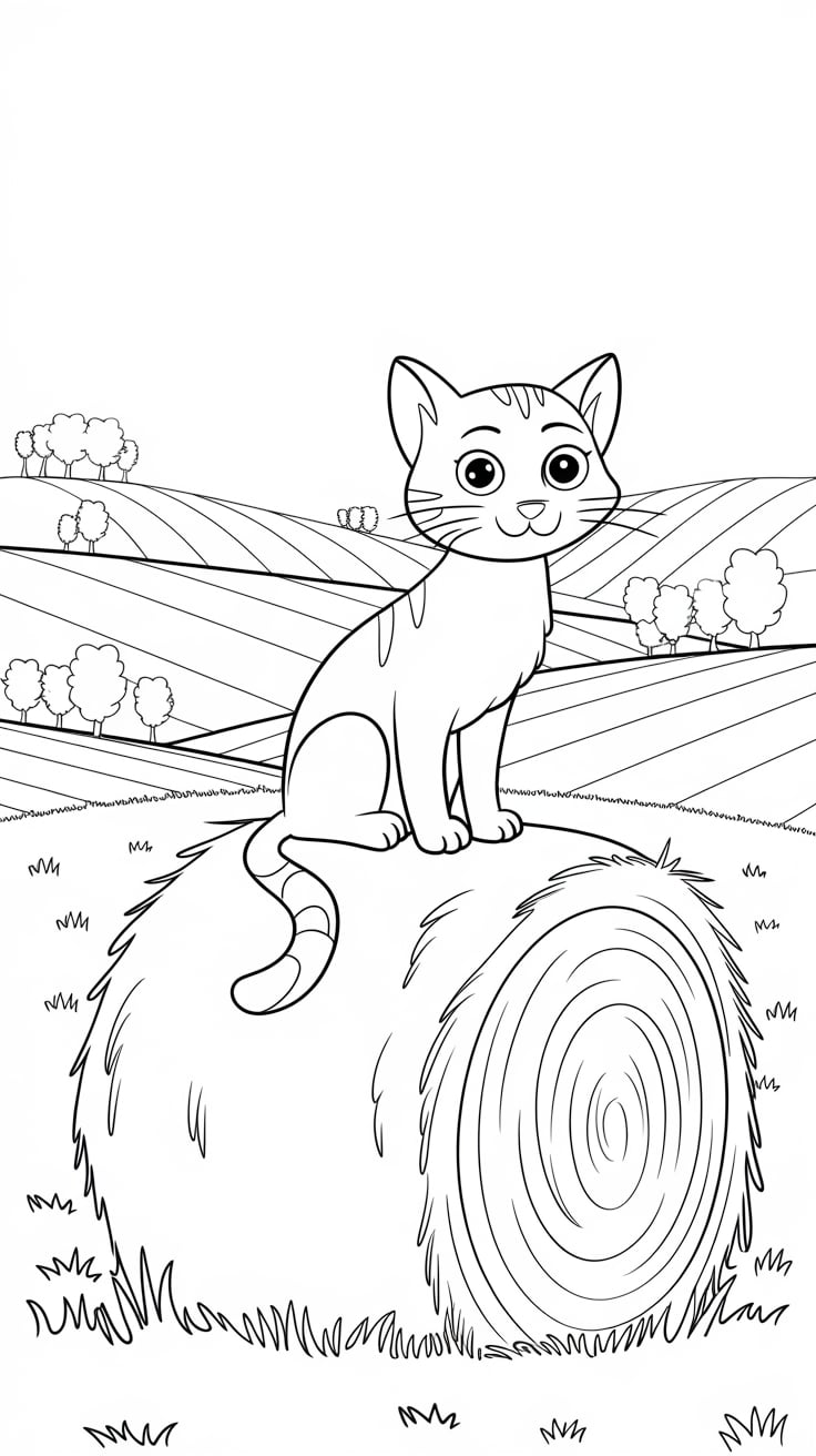 kawaii kitten coloring pages