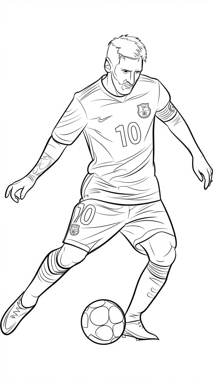 messi neymar coloring pages