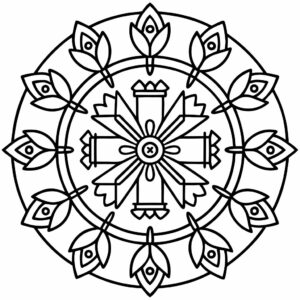 mandalas coloring pages printable easy