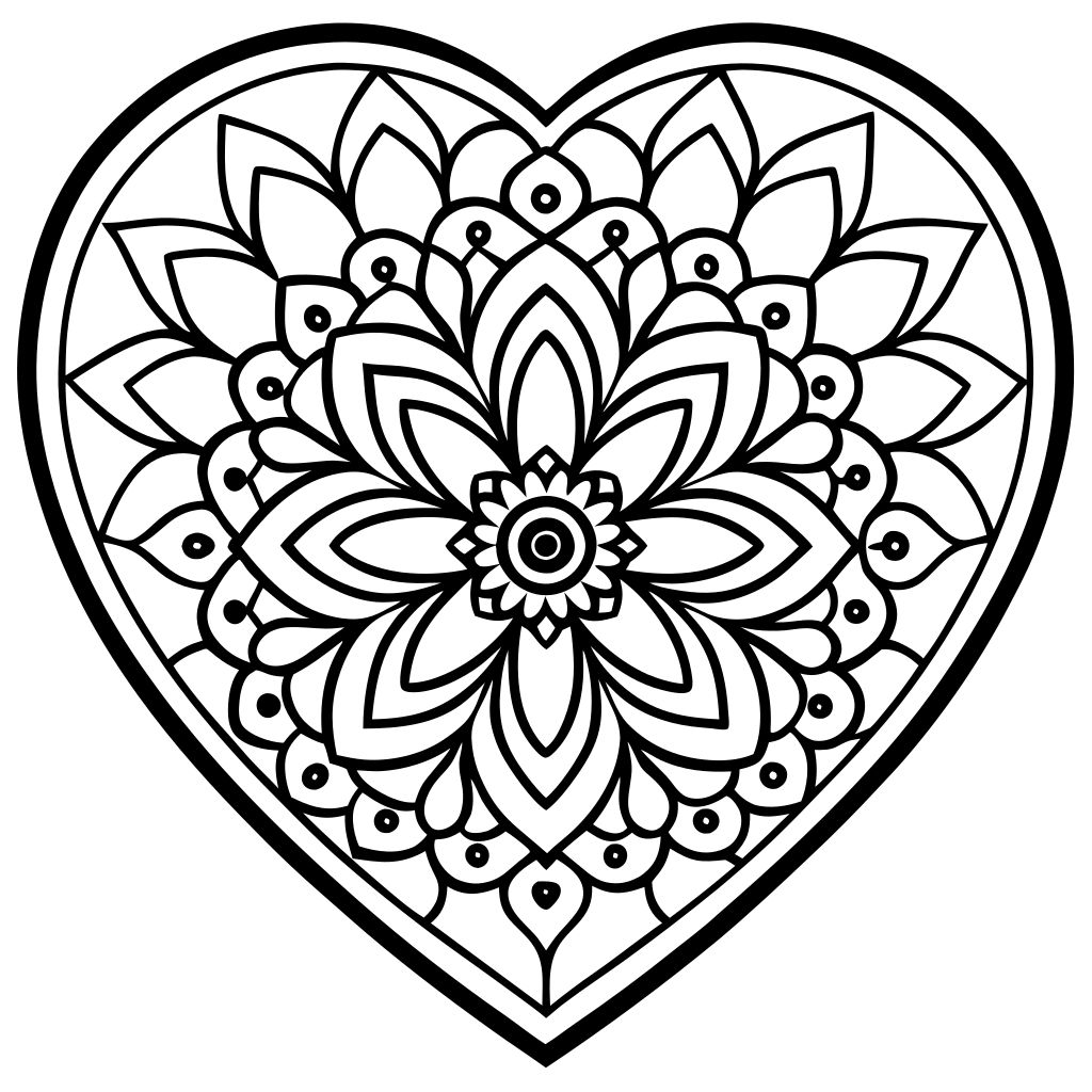 mandala easy coloring pages