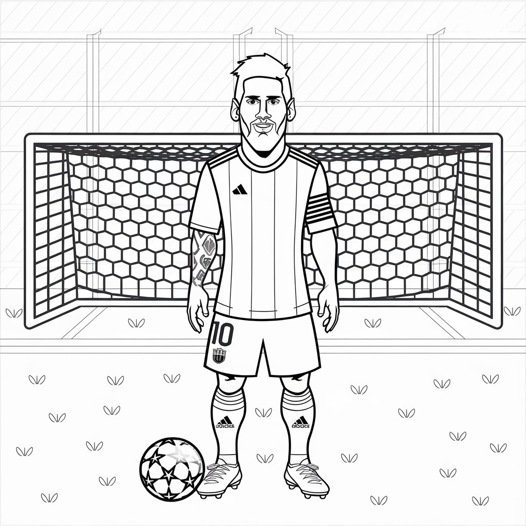 messi jersey coloring page
