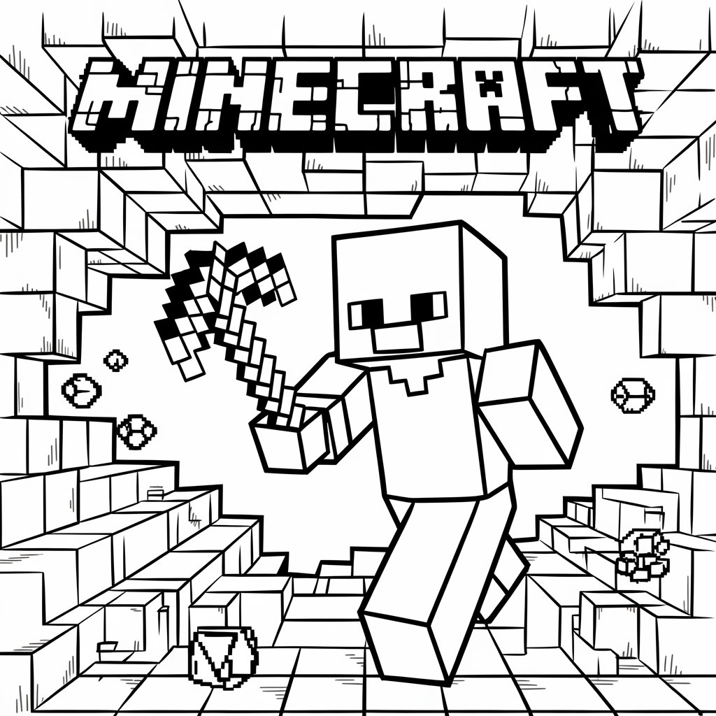 coloring minecraft pages