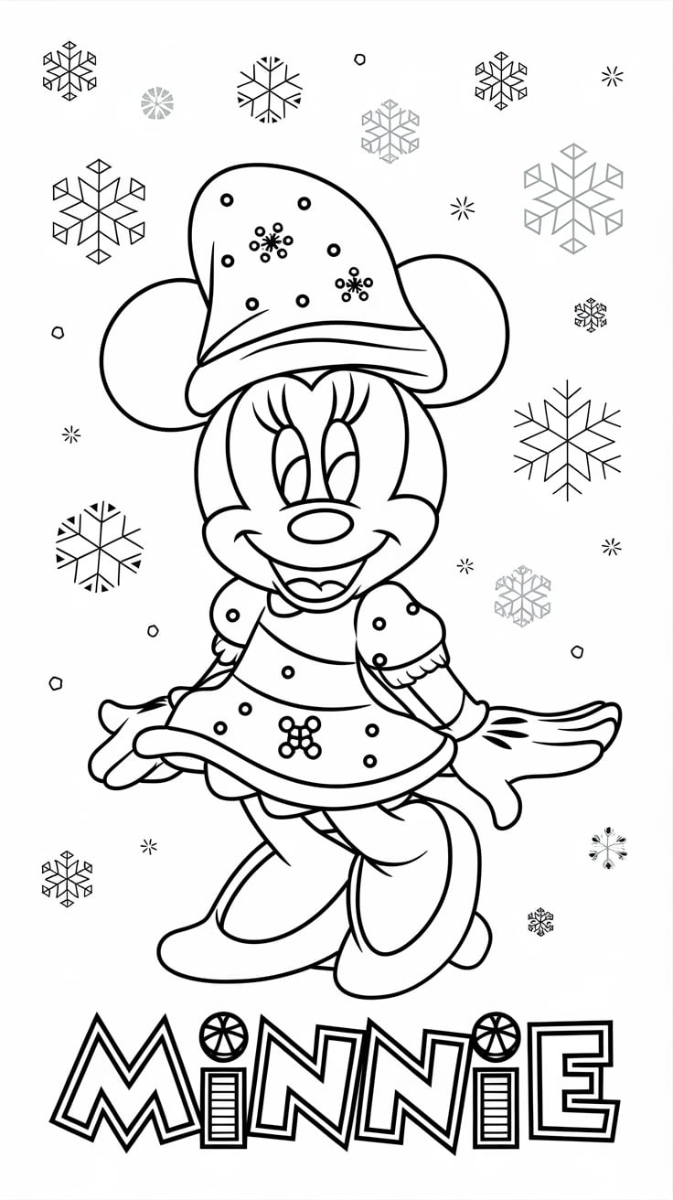 coloring pages minnie and mickey