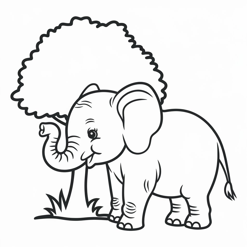 printable coloring pages elephant
