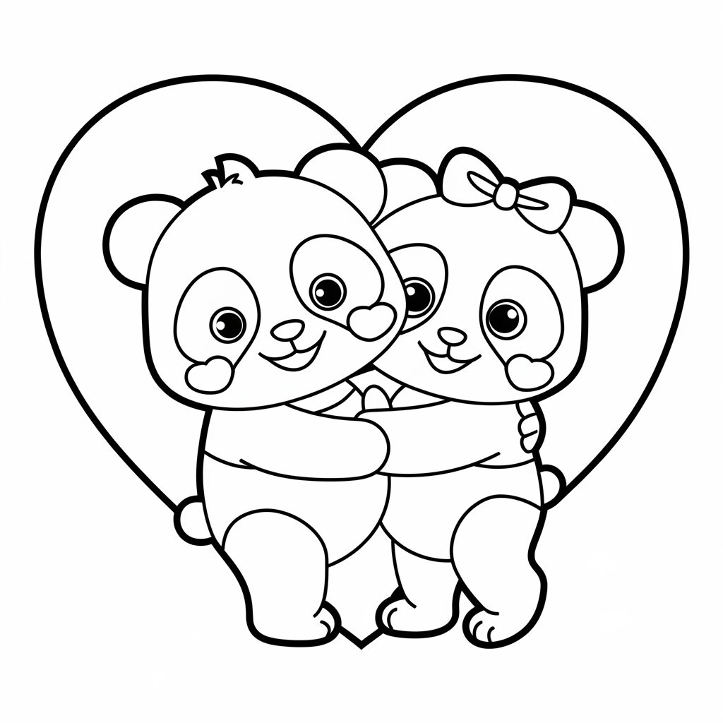 panda bear coloring page
