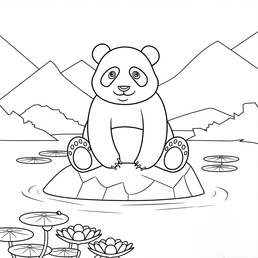 cute panda coloring pages