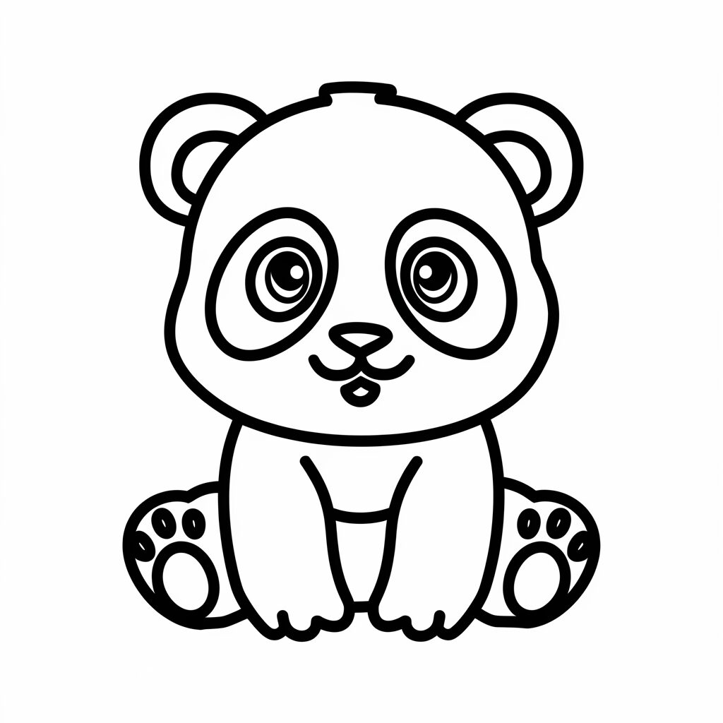 coloring panda pages