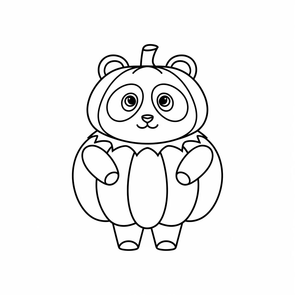 coloring page panda