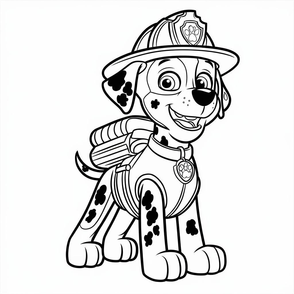chase paw patrol coloring page