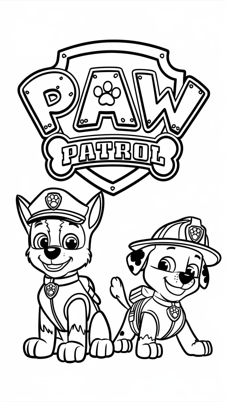 free printable coloring pages paw patrol