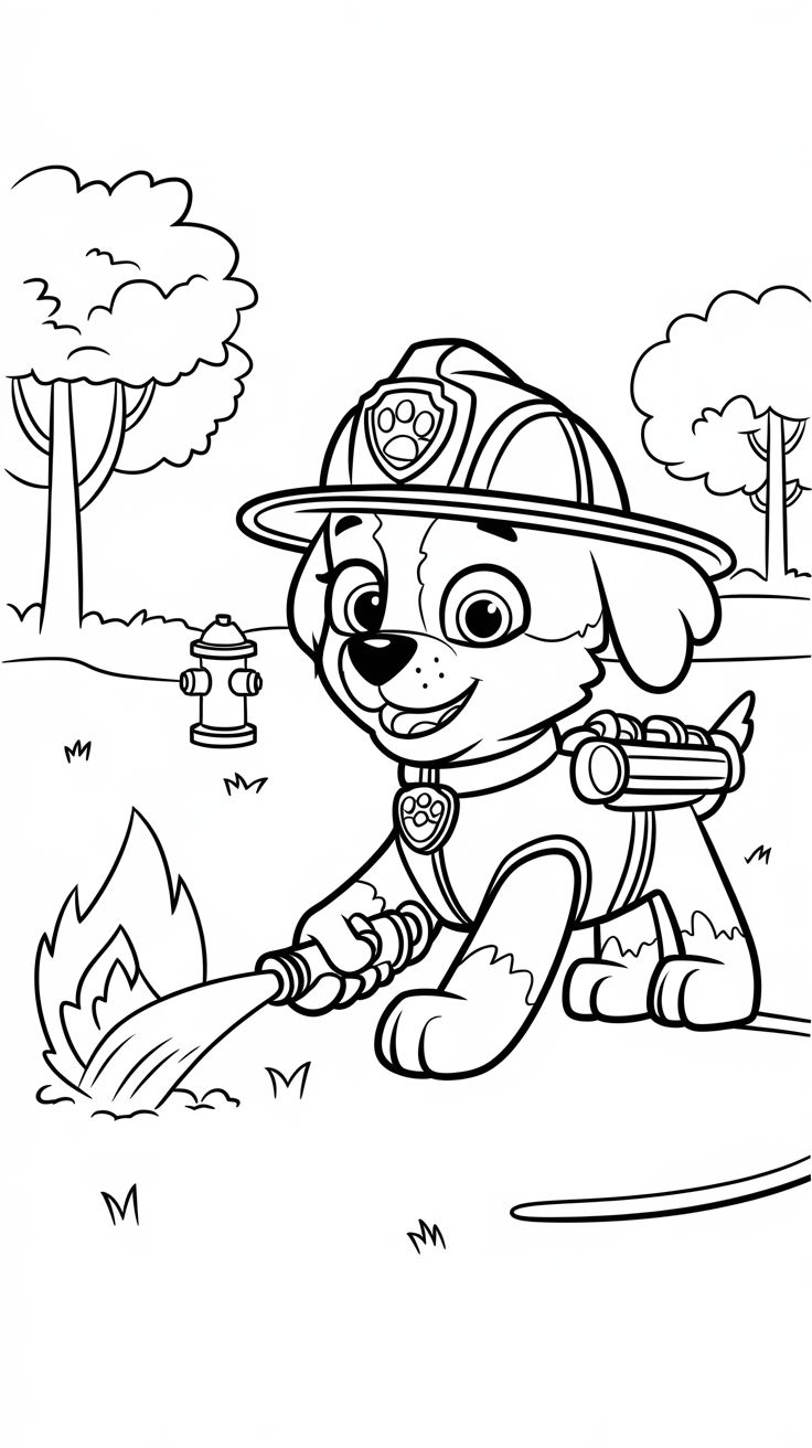 coloring pages paw patrol free