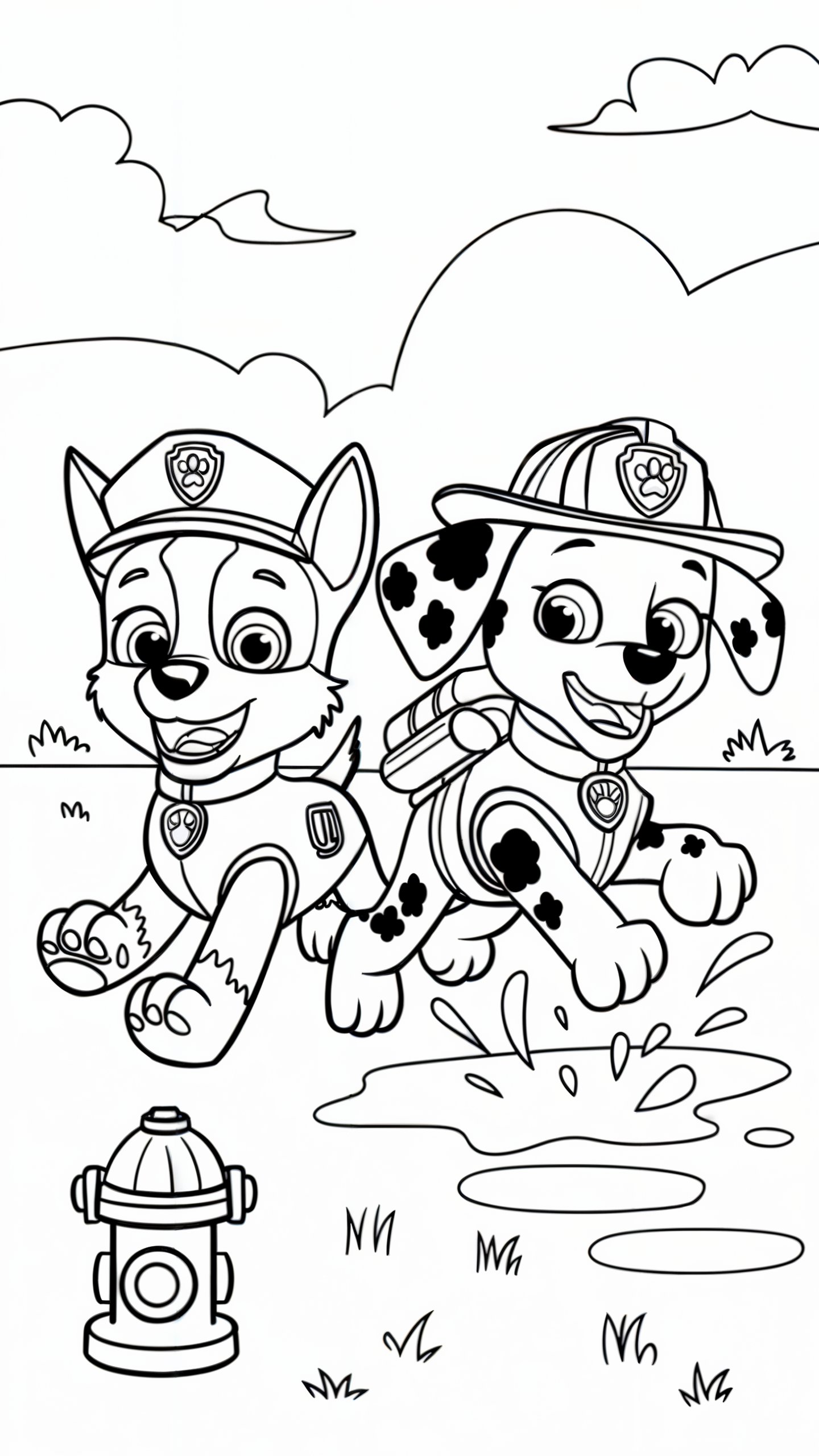 coloring page paw patrol