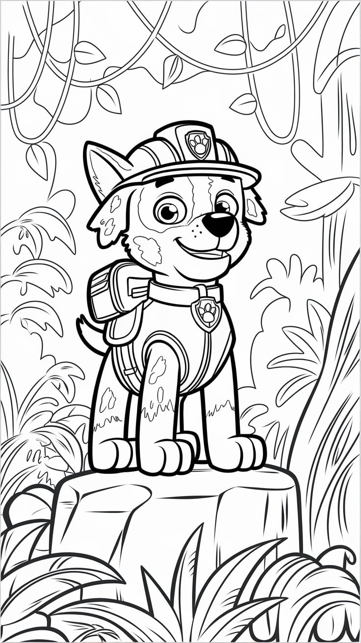 rocky paw patrol coloring pages