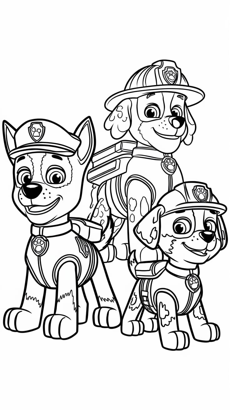 marshall paw patrol color page